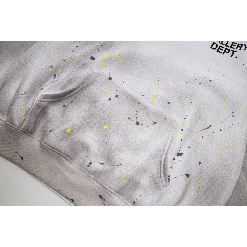 Gallery Dept Hoodie hand-painted paint point gradual change tie-dye hooded sweater