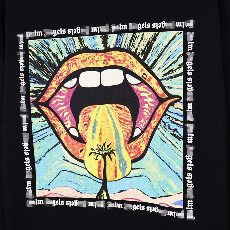 Palm Angle Sweatshirt Palm Angels Color Logo Printing Long Sleeve Crew Neck Sweater Men and Women
