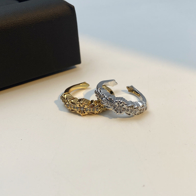 Chrome Heart Ring Cross