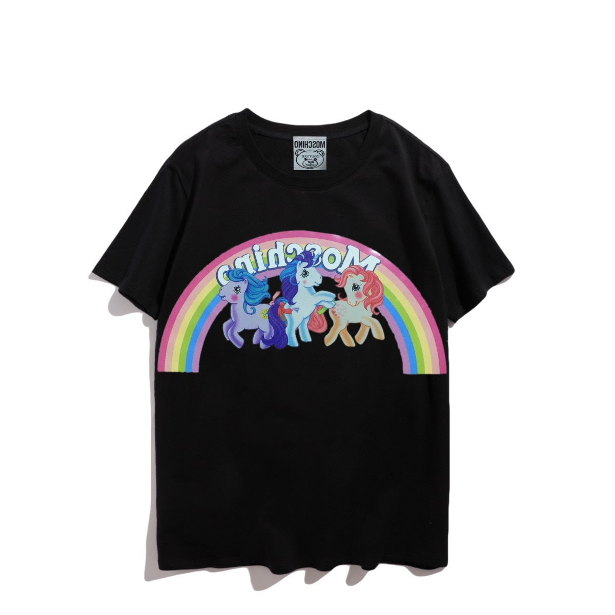 Moschino T-shirt Teddy Bear Pattern Quick-Drying Loose Short Sleeve