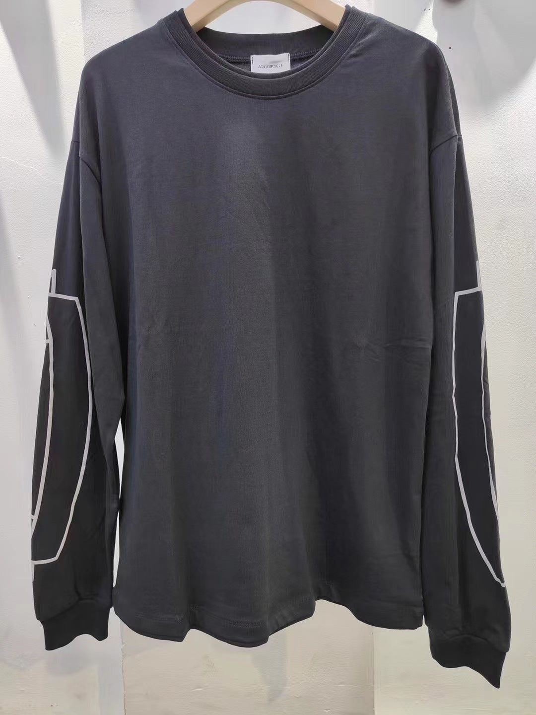 Askyurself T-shirts Long Sleeve T-shirt Loose Casual