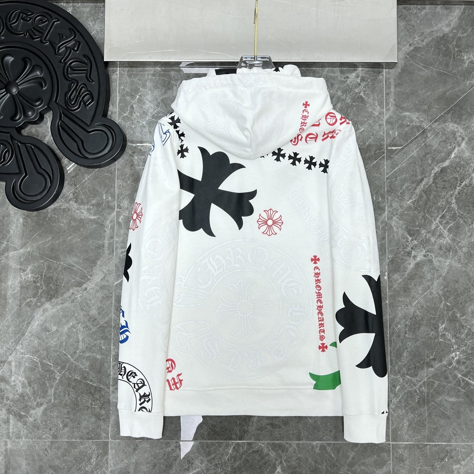 Chrome Heart Hoodie Cow Print Casual Hooded Sweater Sweater Hoodie