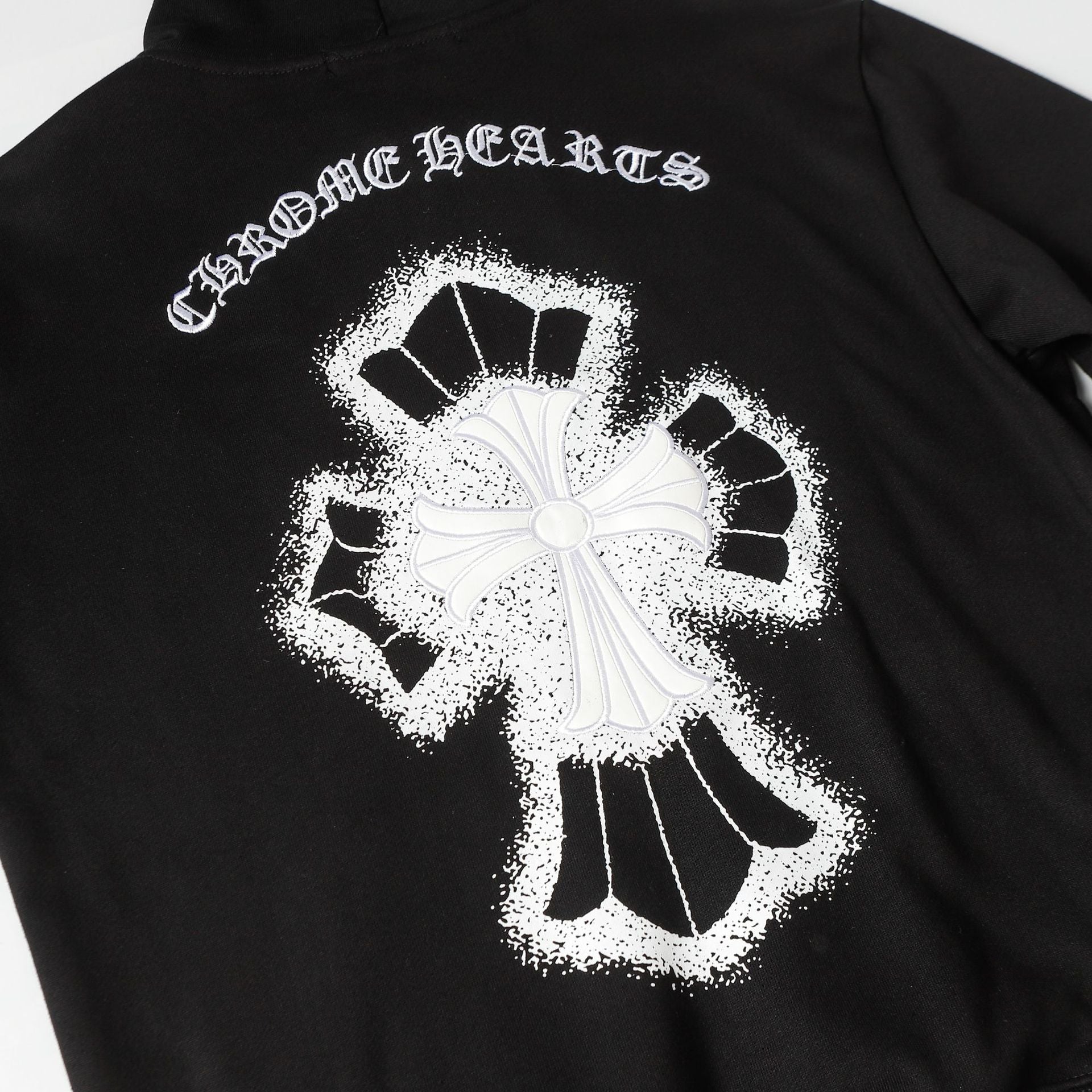 Chrome Heart Hoodie Chrome Heart Sanskrit embroidered hooded sweater