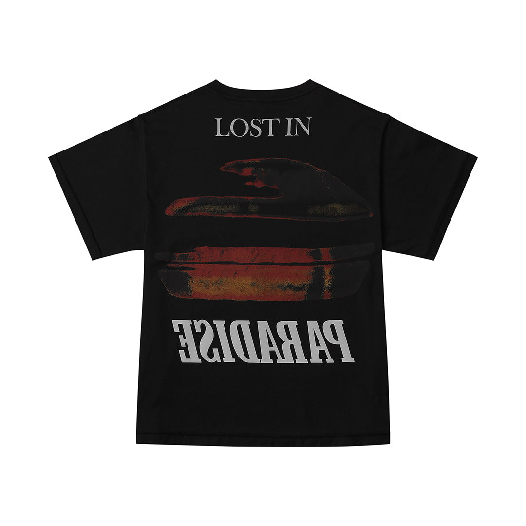 Askyurself T-shirts 3M Reflective Letter Crew Neck Short Sleeve T-shirt