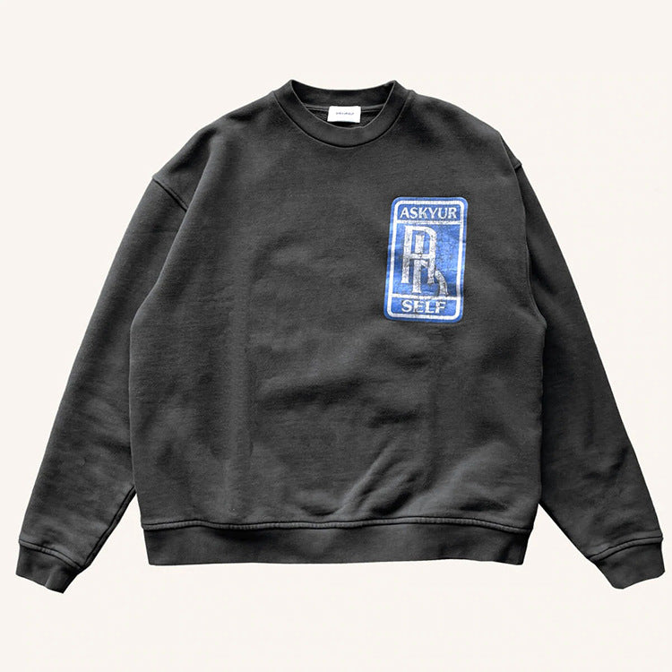 Askyurself Hoodie Terry round Neck Sweater
