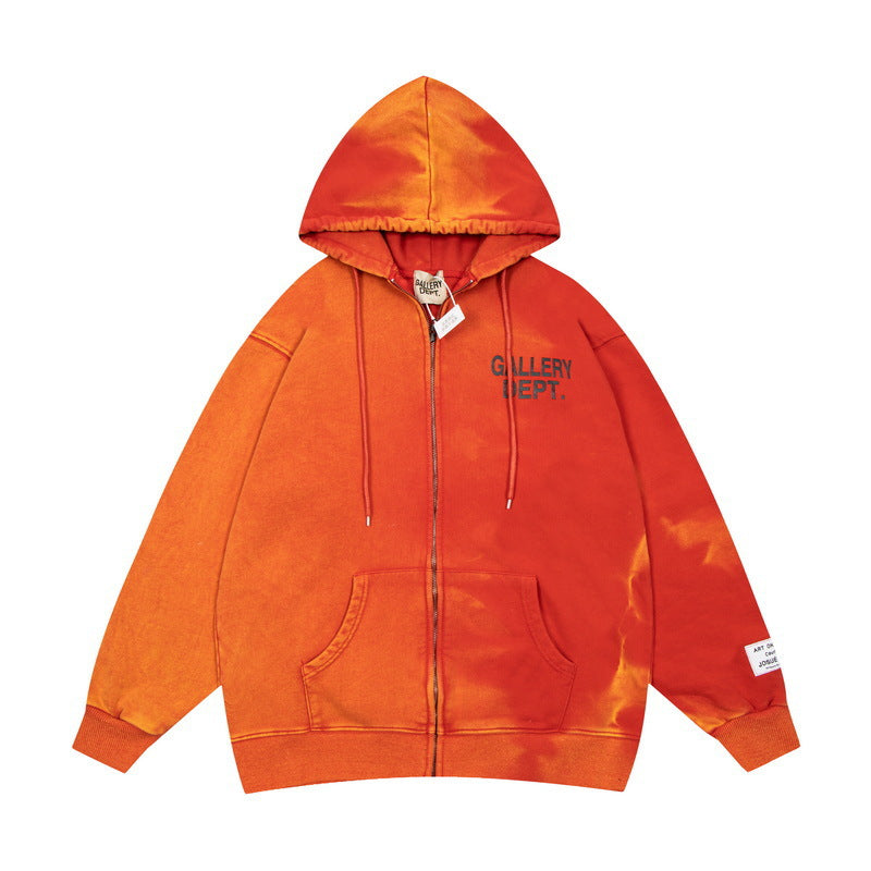 Gallery Dept Hoodie Washed Tie-Dye Hooded Sweater