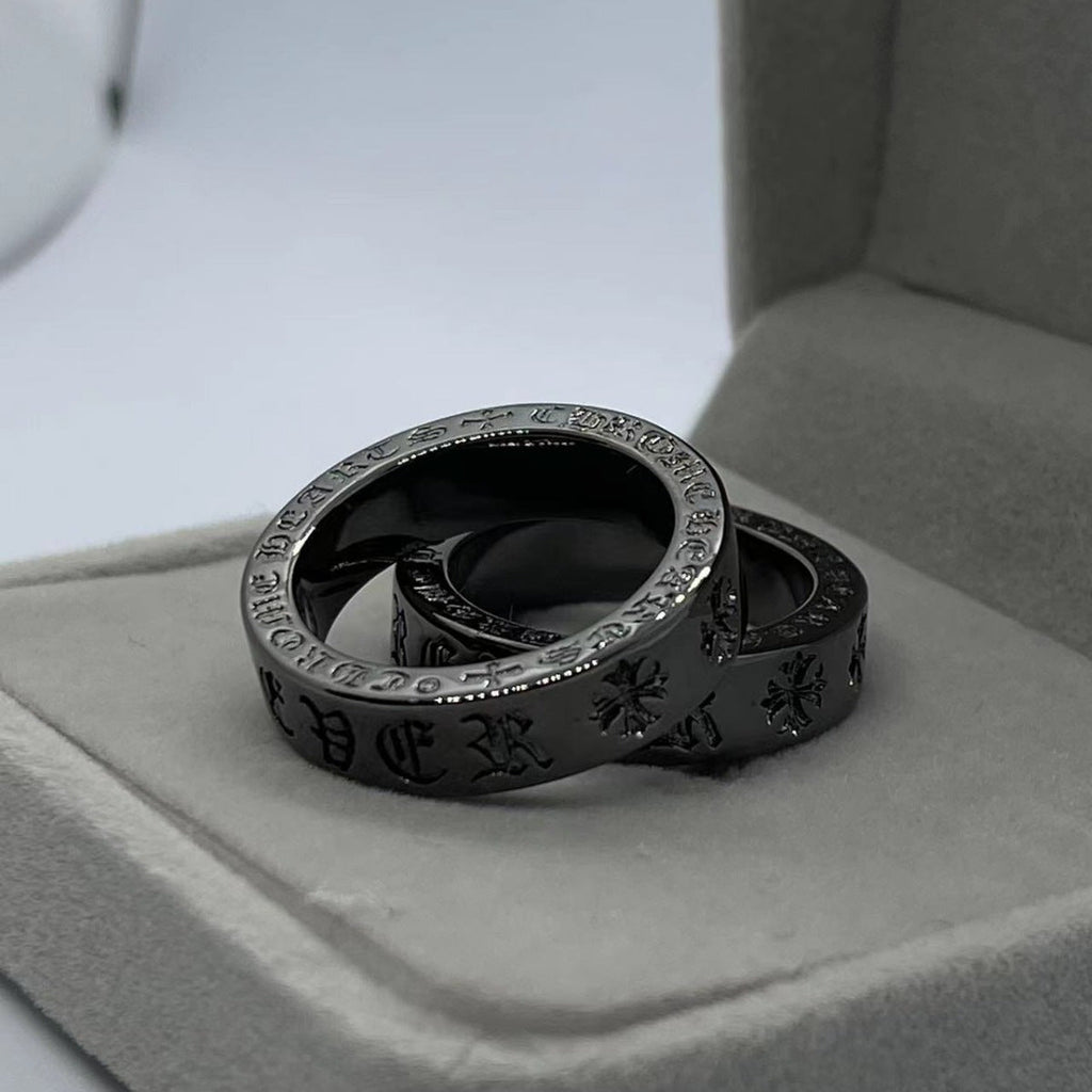 Chrome Heart Ring Retro Personality Ring