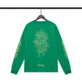 Chrome Heart Hoodie ch Green Phantom Group Cross Letter Print