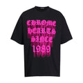 CHH Chrome Heart T Shirts Logo Letter Print Crew Neck T-Shirt Loose Short Sleeves