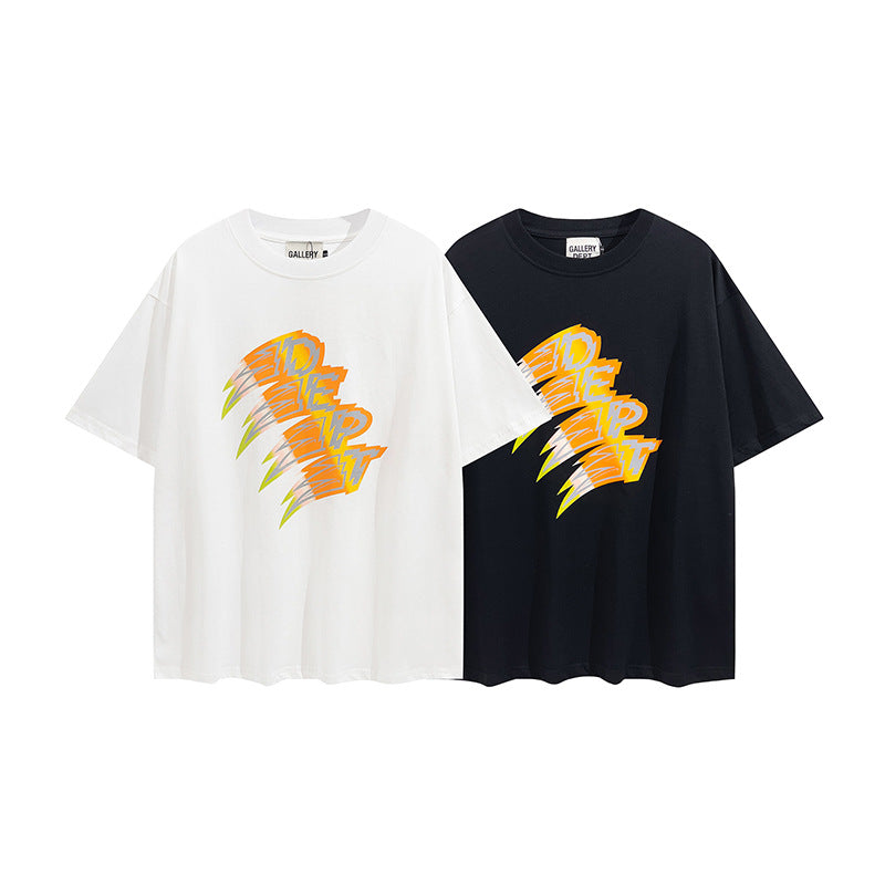 Gallery Dept T Shirts Gallery Dept Design Sense round Neck Pullover Short Sleeve Men and Women Base Te