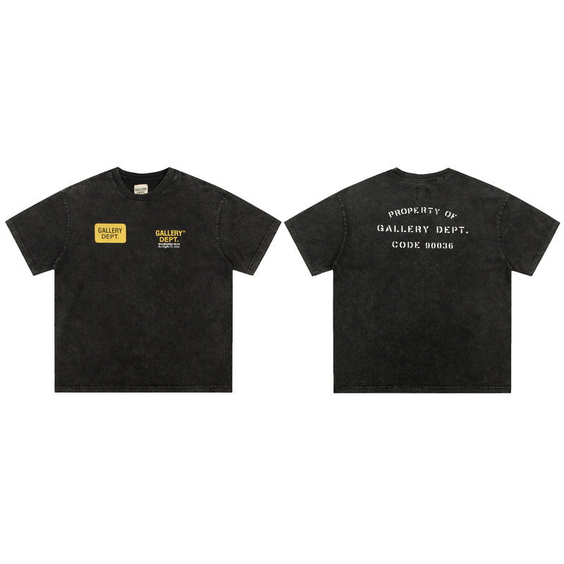 Gallery Dept T-shitrs High Street Printed Letter Short Sleeve Men and Women