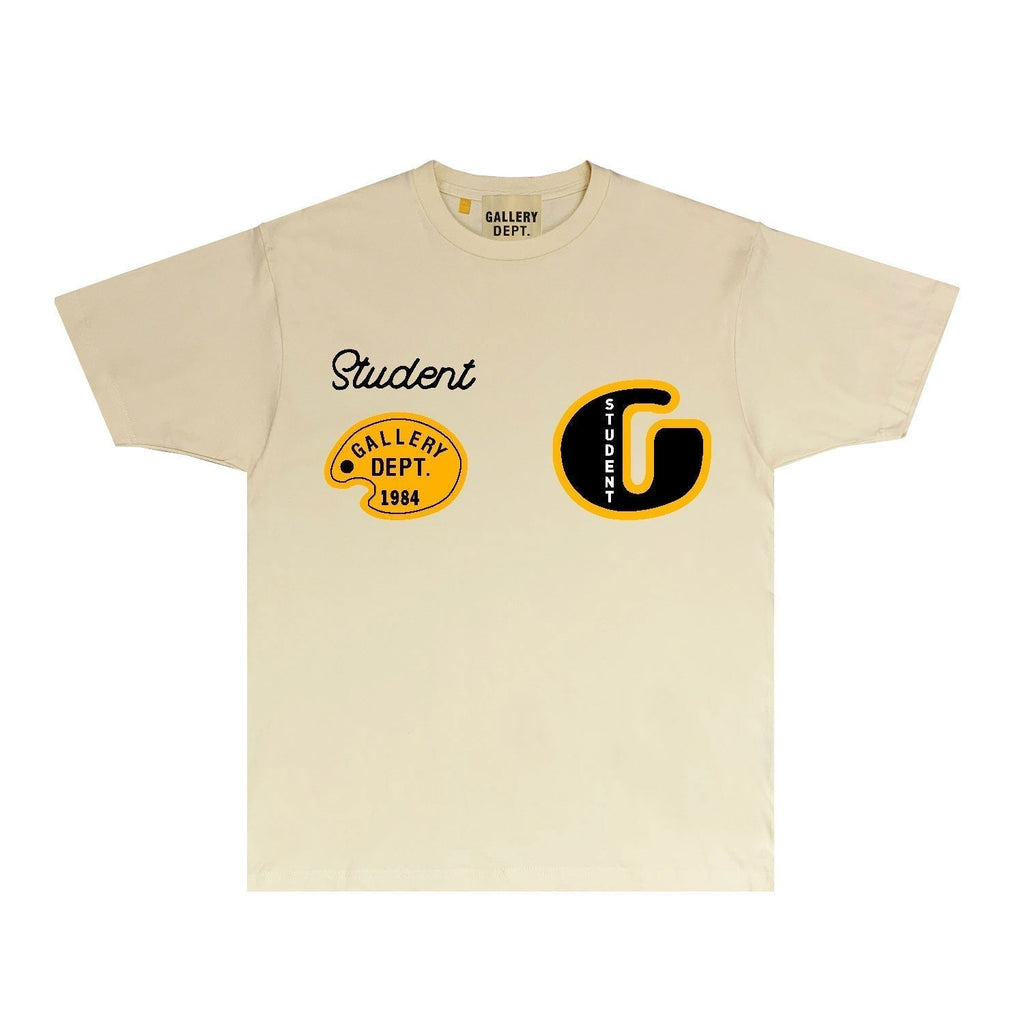 Gallery Dept T Shirt Retro Printed Loose Short-Sleeved Shirt